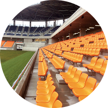 長野南運動公園・長野Uスタジアムの客席の写真